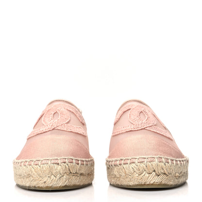 Chanel Mesh Grosgrain CC Espadrilles 39 Pink 2 of 9
