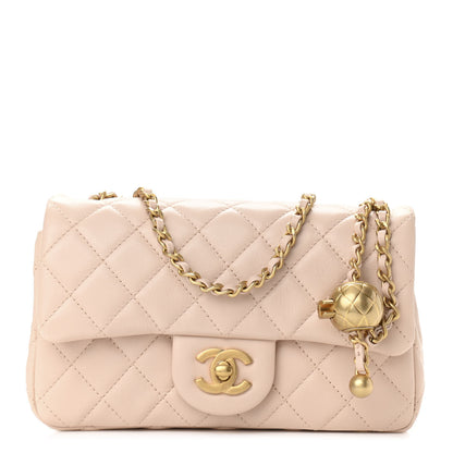 Chanel Lambskin Quilted Mini Rectangular Pearl Crush Flap Light Beige 1 of 11