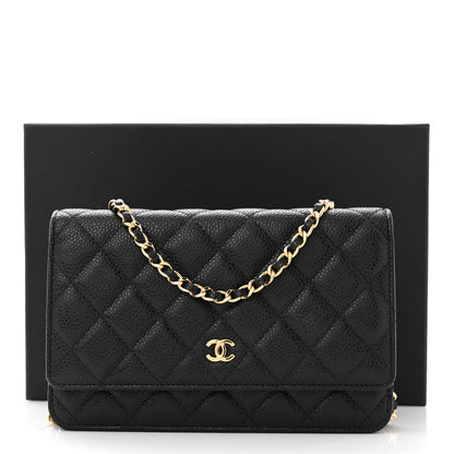Chanel Caviar Quilted Wallet on Chain WOC Black 12 of 12