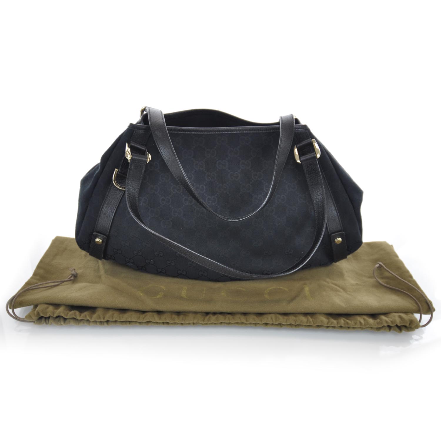 Gucci Monogram Medium Abbey Shoulder Bag Black 3 of 10