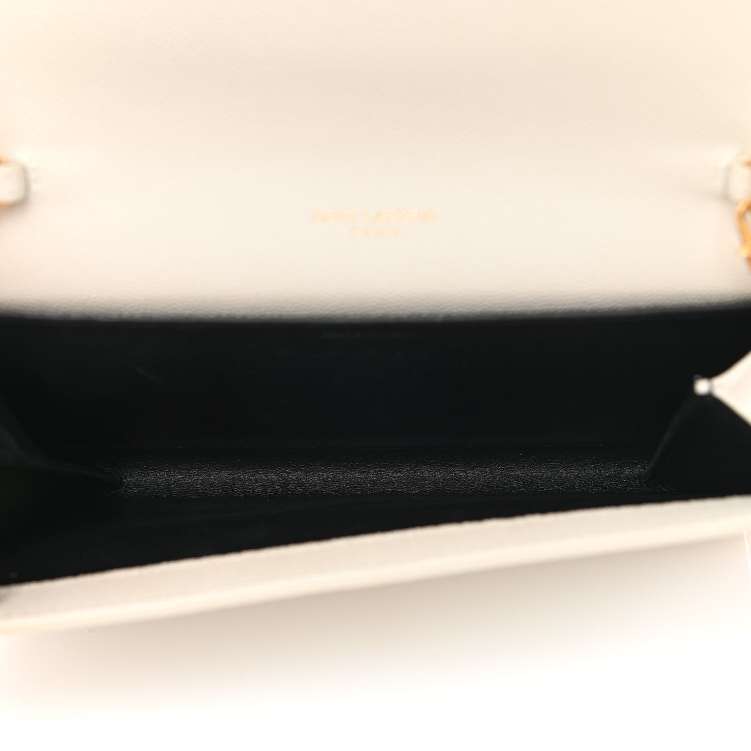 Saint Laurent Grain De Poudre Monogram Uptown Chain Wallet Crema Soft 5 of 8
