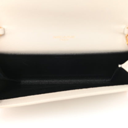 Saint Laurent Grain De Poudre Monogram Uptown Chain Wallet Crema Soft 5 of 8