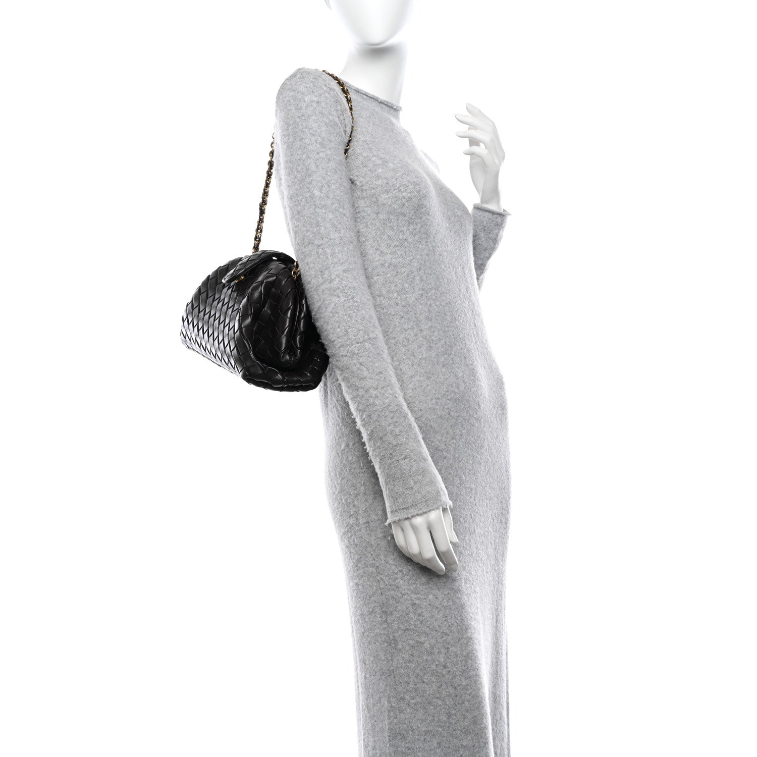 Bottega Veneta Nappa Intrecciato Teen The Lauren 1980 Clutch With Chain Fondant 2 of 11