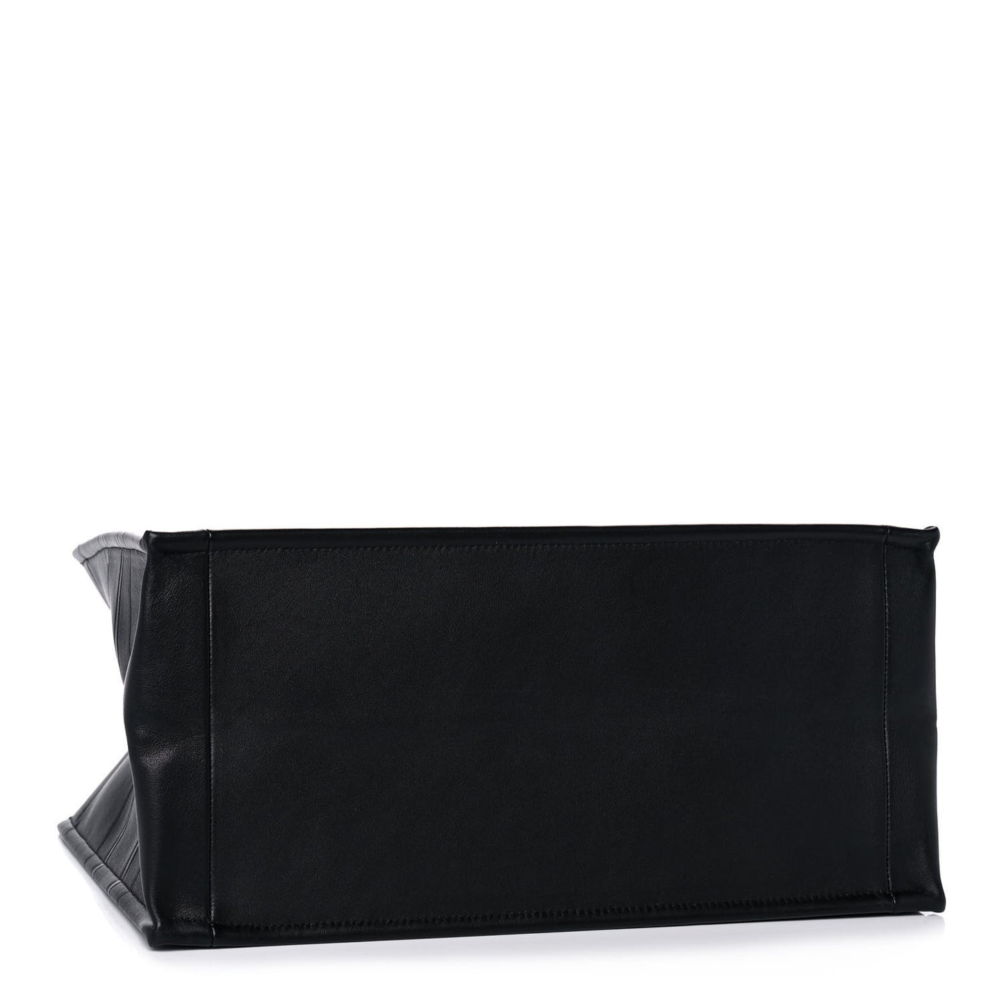 Calfskin Embossed Medium Book Tote Black