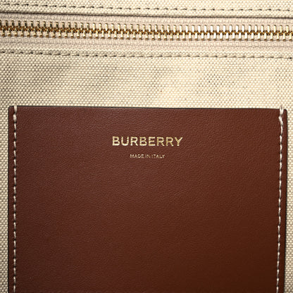 Burberry Medium Check Jacquard Pocket Tote Dark Birch Brown 5 of 9