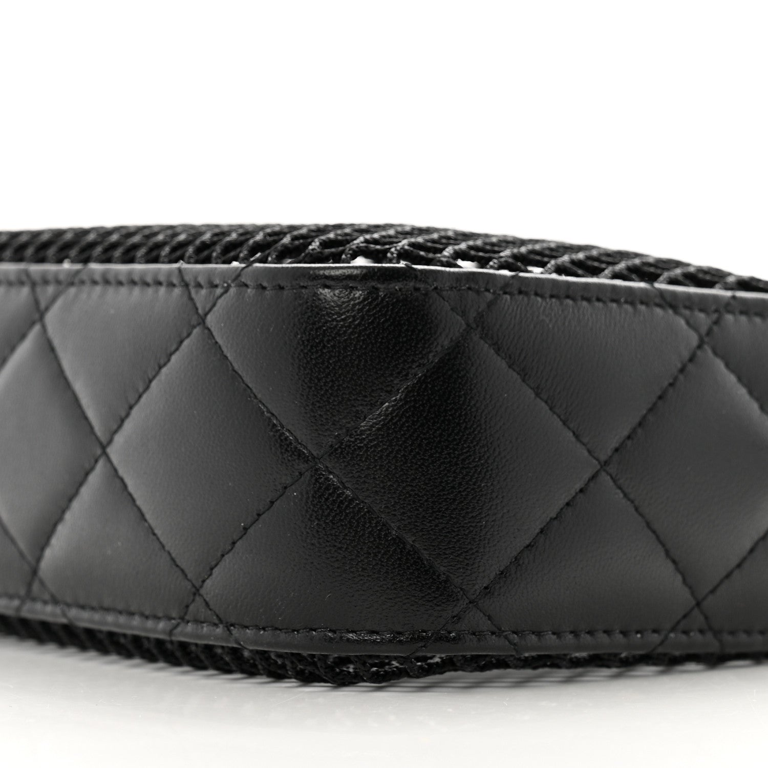 Chanel Mesh Shiny Lambskin Clutch With Chain Black 11 of 13