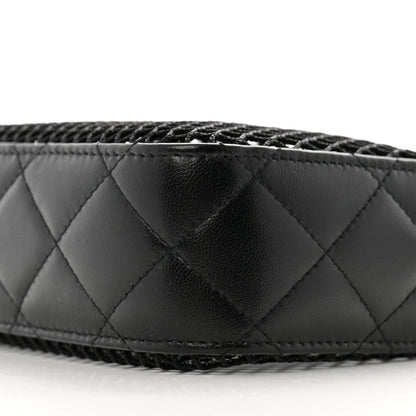 Chanel Mesh Shiny Lambskin Clutch With Chain Black 11 of 13