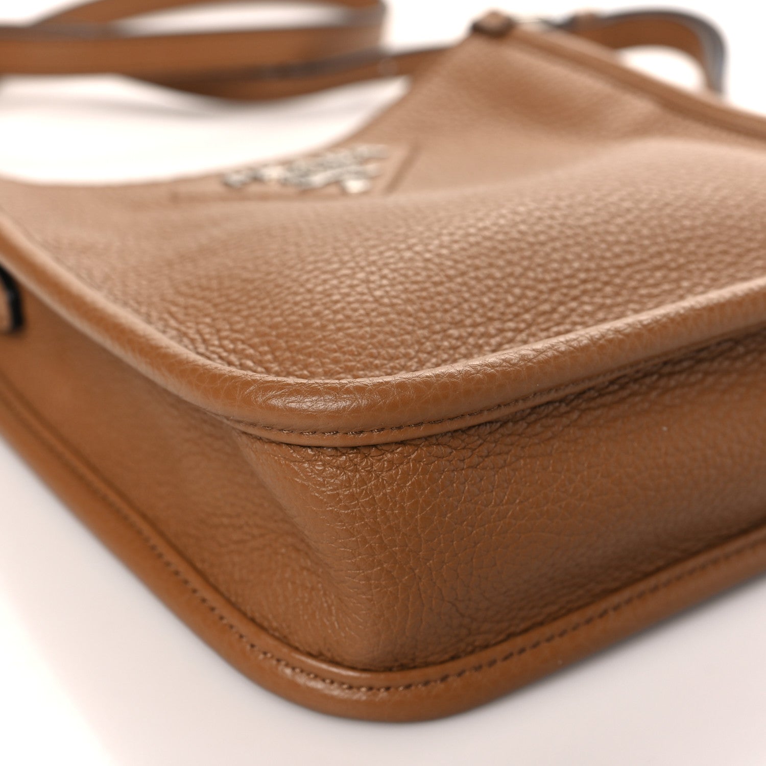 Prada Vitello Daino Soft Mini Hobo Messenger Bag Caramel 7 of 8