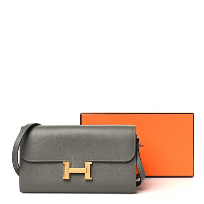 Hermes Evercolor Constance Long To Go Wallet Gris Meyer Gris Meyer 11 of 11