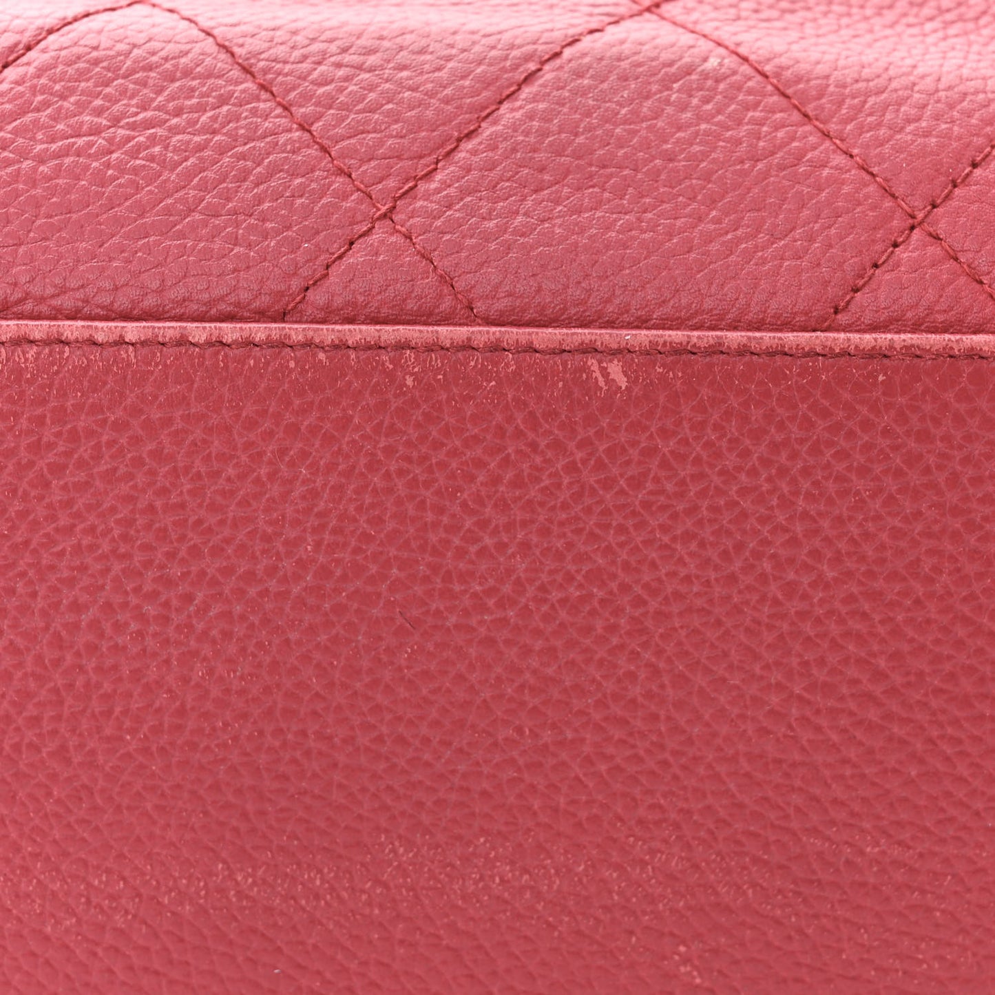 Caviar Patent Quilted Large Bowler Bag Red