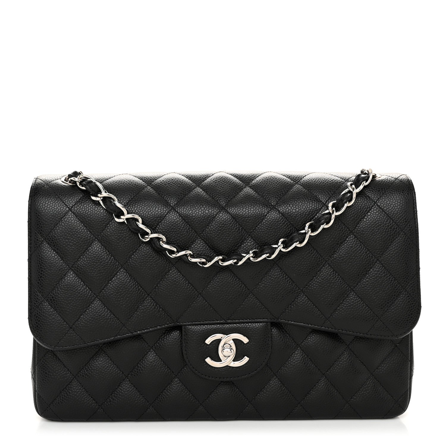 Chanel Caviar Quilted Jumbo Double Flap Black 1 of 11