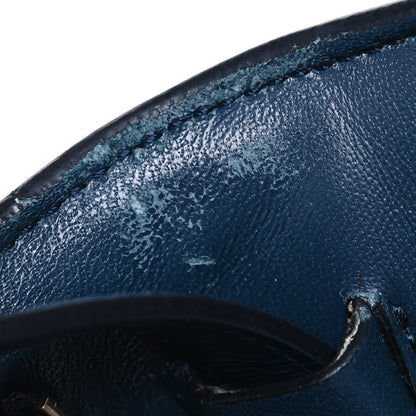 Celine Liege Calfskin Medium Classic Box Flap Bag Dark Blue 16 of 16