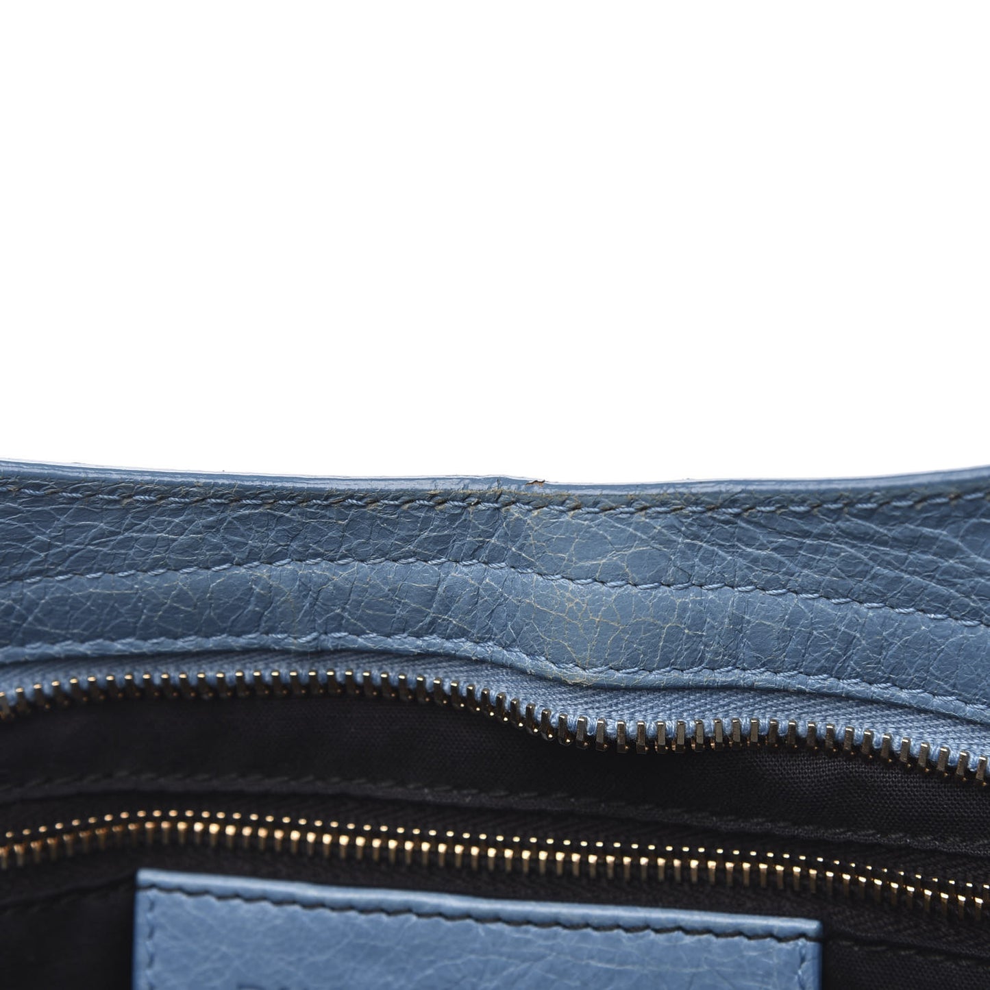 Agneau Giant 12 Rose Gold Hardware City Bleu Indigo