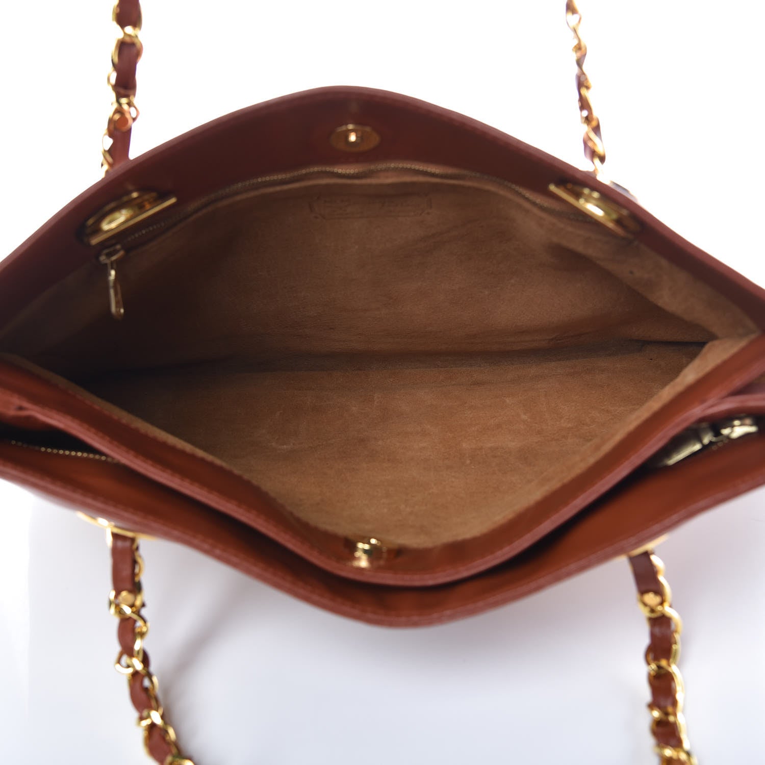 MCM Visetos Shopping Tote Cognac 5 of 10