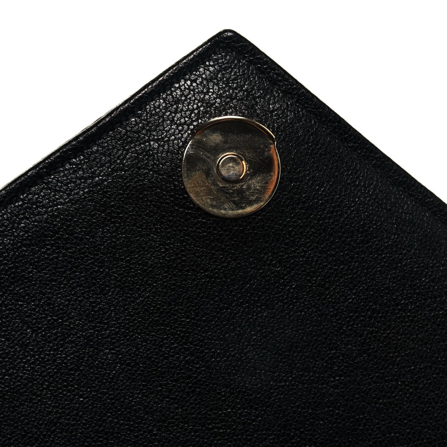 Sheepskin Matelasse Chevron Monogram Large College Satchel Black