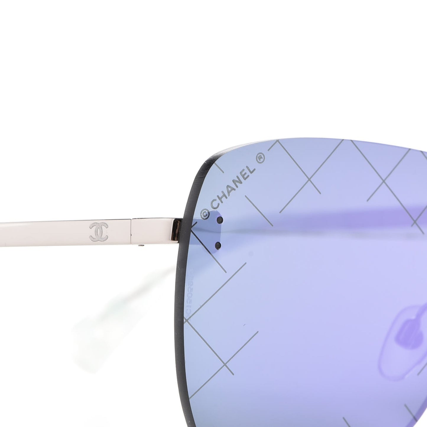 Shield Runway Sunglasses 4215 Silver Purple