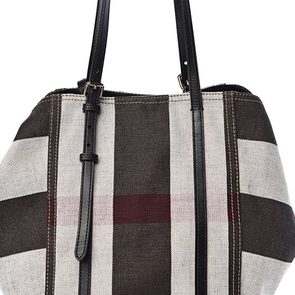 Burberry Canvas Mega Check Medium Padstow Tote Black 11 of 11