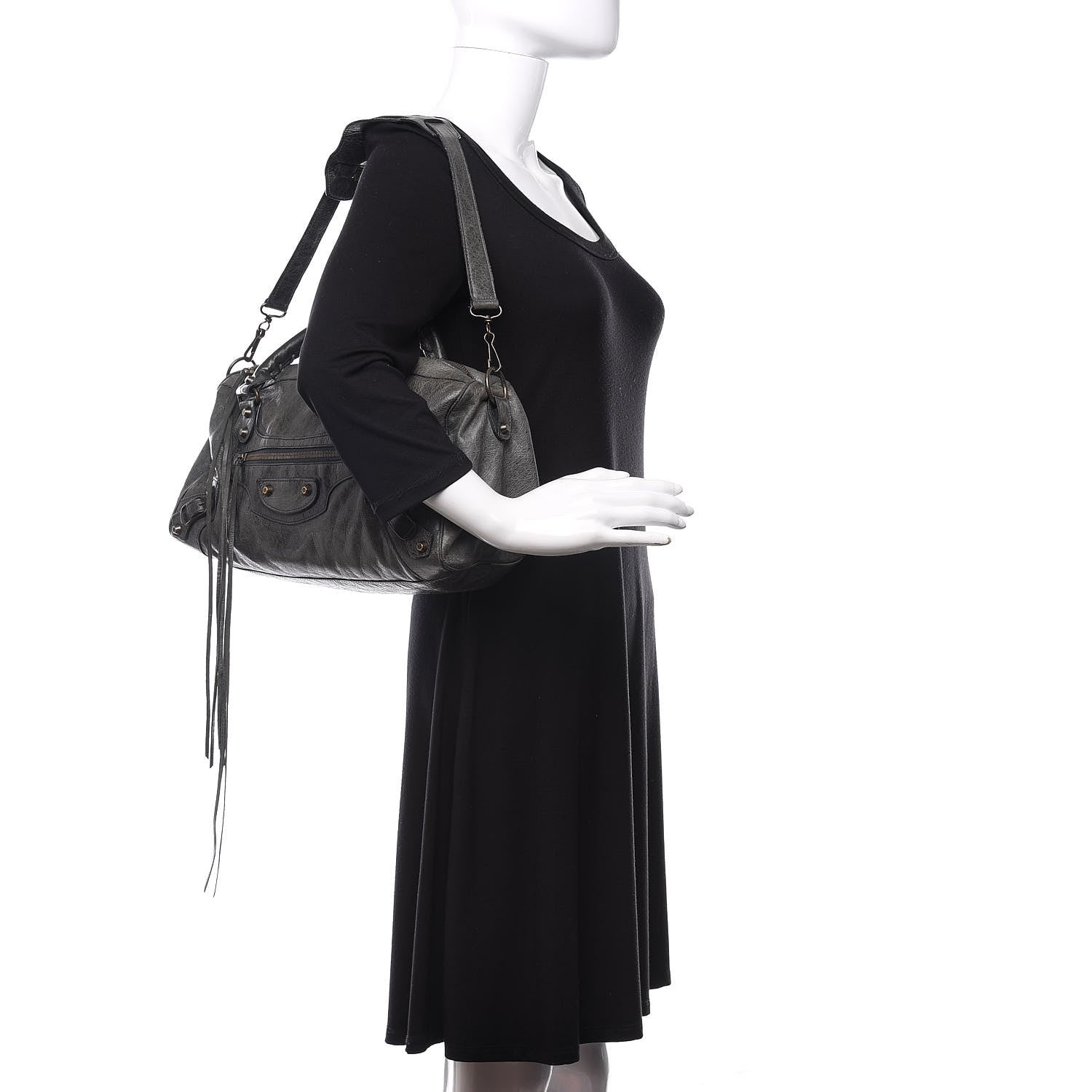 Balenciaga Agneau Classic Hardware Twiggy Anthracite 2 of 14