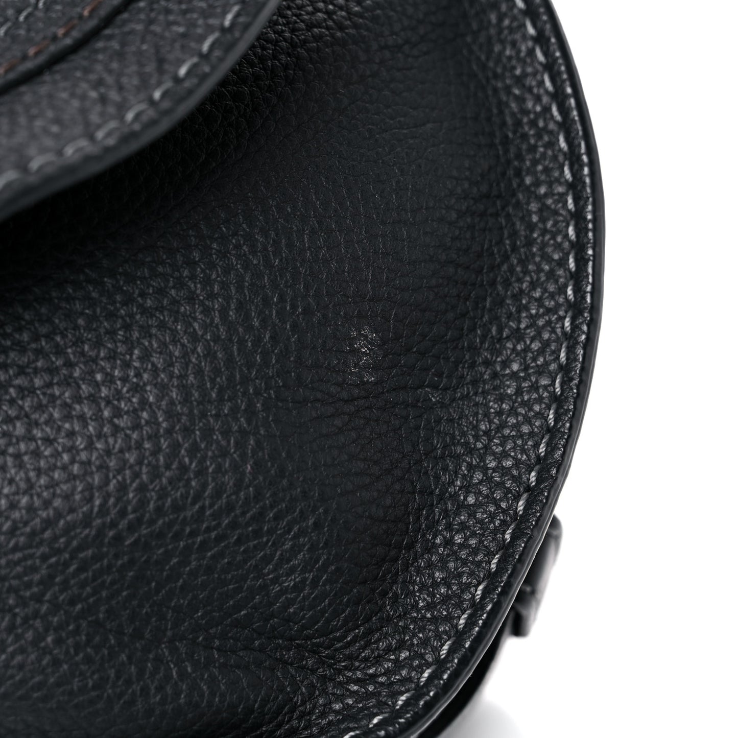 Calfskin Medium Marcie Round Crossbody Bag Black