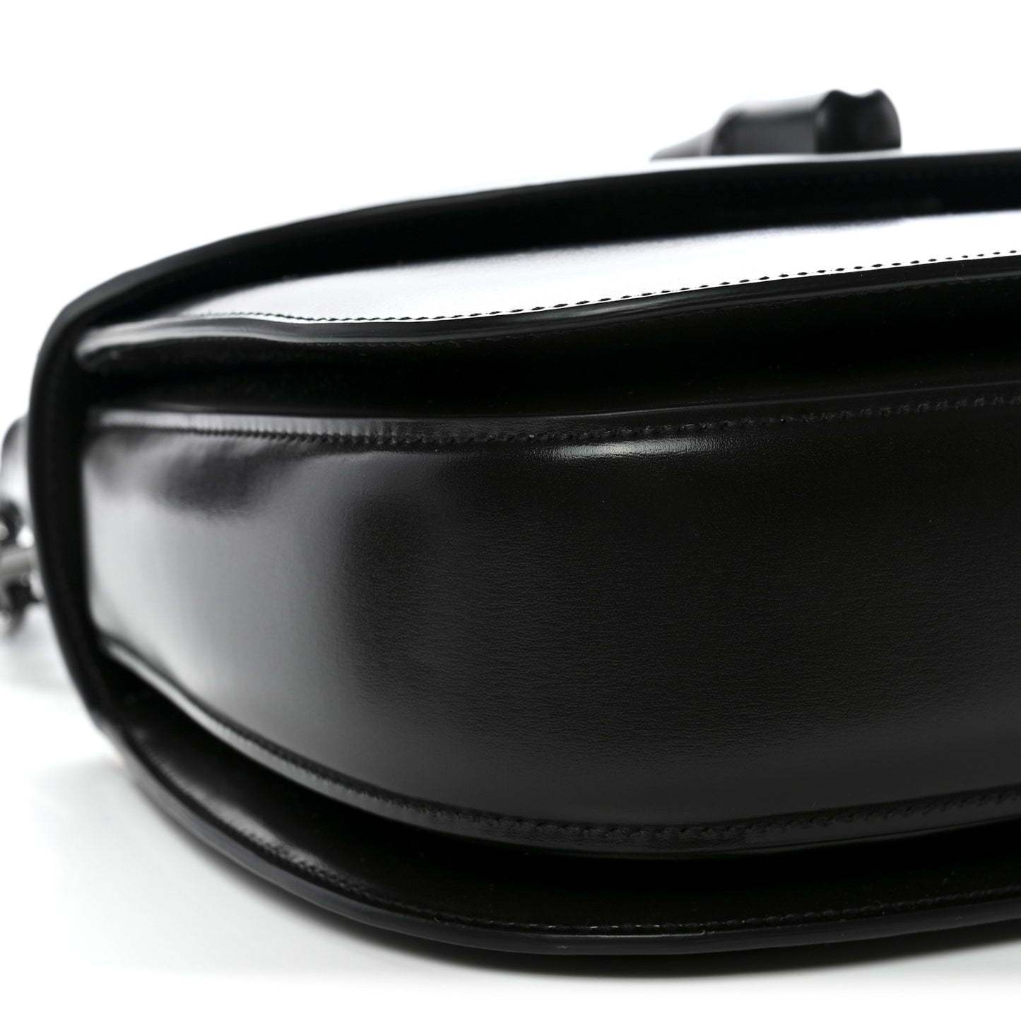 Boarded Dyana Lux Calfskin Web Monochrome Medium Bamboo 1947 Top Handle Bag Black