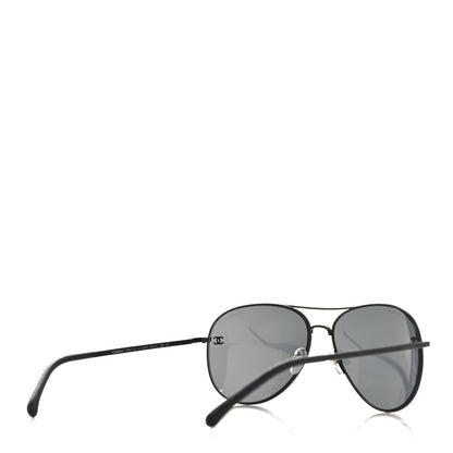 Chanel Aviator CC Sunglasses 4189-T-Q Black 4 of 7