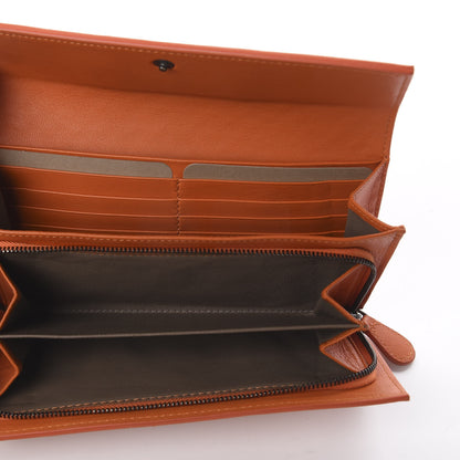 Bottega Veneta Nappa Intrecciato Continental Flap Wallet Tangerine 4 of 5
