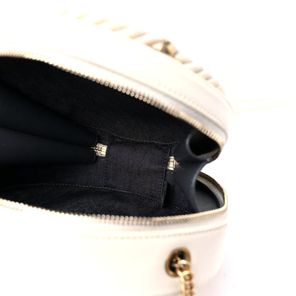 Chanel Crumpled Calfskin Cotton Small En Vogue Round Bag White 5 of 14