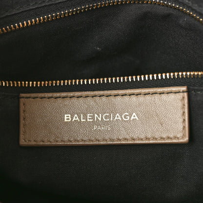 Balenciaga Calfskin Crocodile Embossed Classic Gold Hardware S City Beige Latte 6 of 9