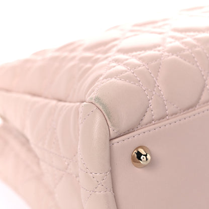 Christian Dior Lambskin Cannage Large Dior Soft Shopping Tote Beige Light Pink 8 of 25