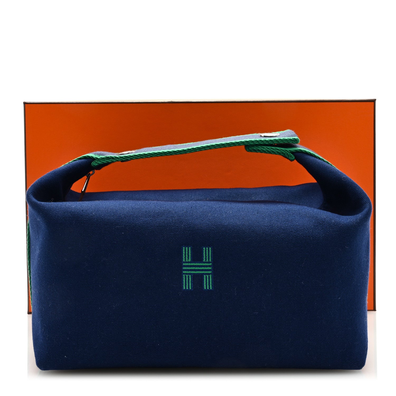 Hermes Canvas Large Bride-A-Brac Pouch Marine 7 of 7