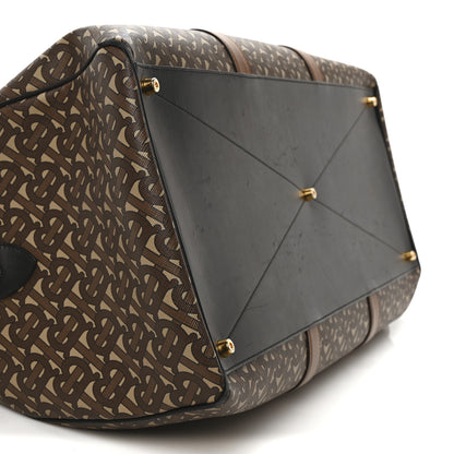 Burberry E-Canvas Monogram Duffle Bag Brown 8 of 9