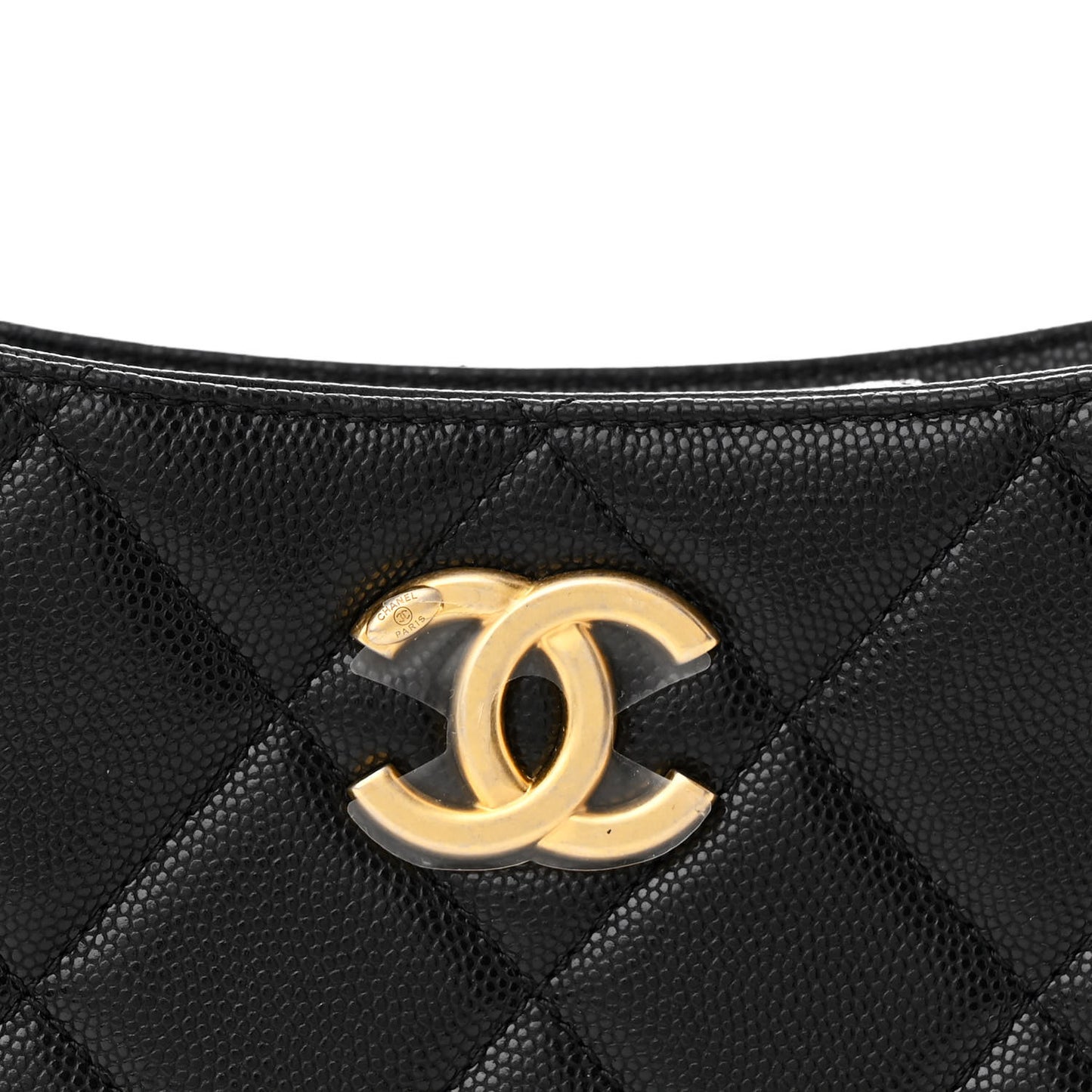 Caviar Quilted Hobo Black