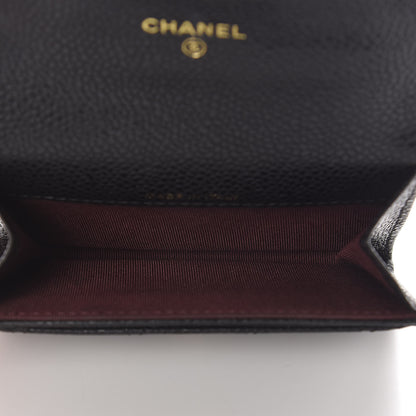 Chanel Caviar Quilted Flap Card Holder Wallet Black 5 of 9