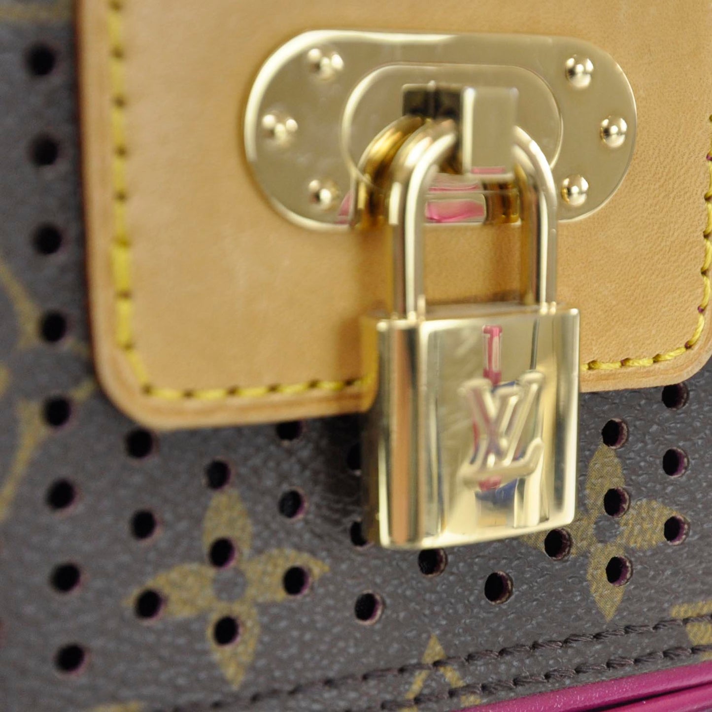 Monogram Perforated Speedy 30 Fuchsia
