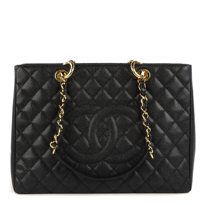 Chanel Caviar Quilted Grand Shopping Tote GST Black 1 of 7