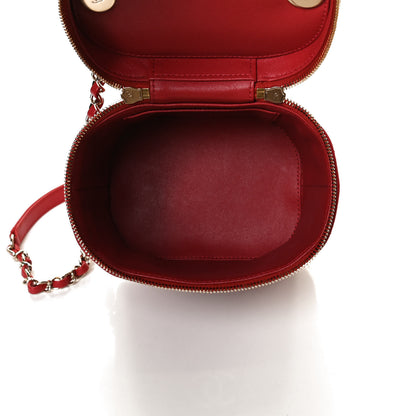 Chanel Lambskin Quilted Trendy Vanity Case Red 4 of 11