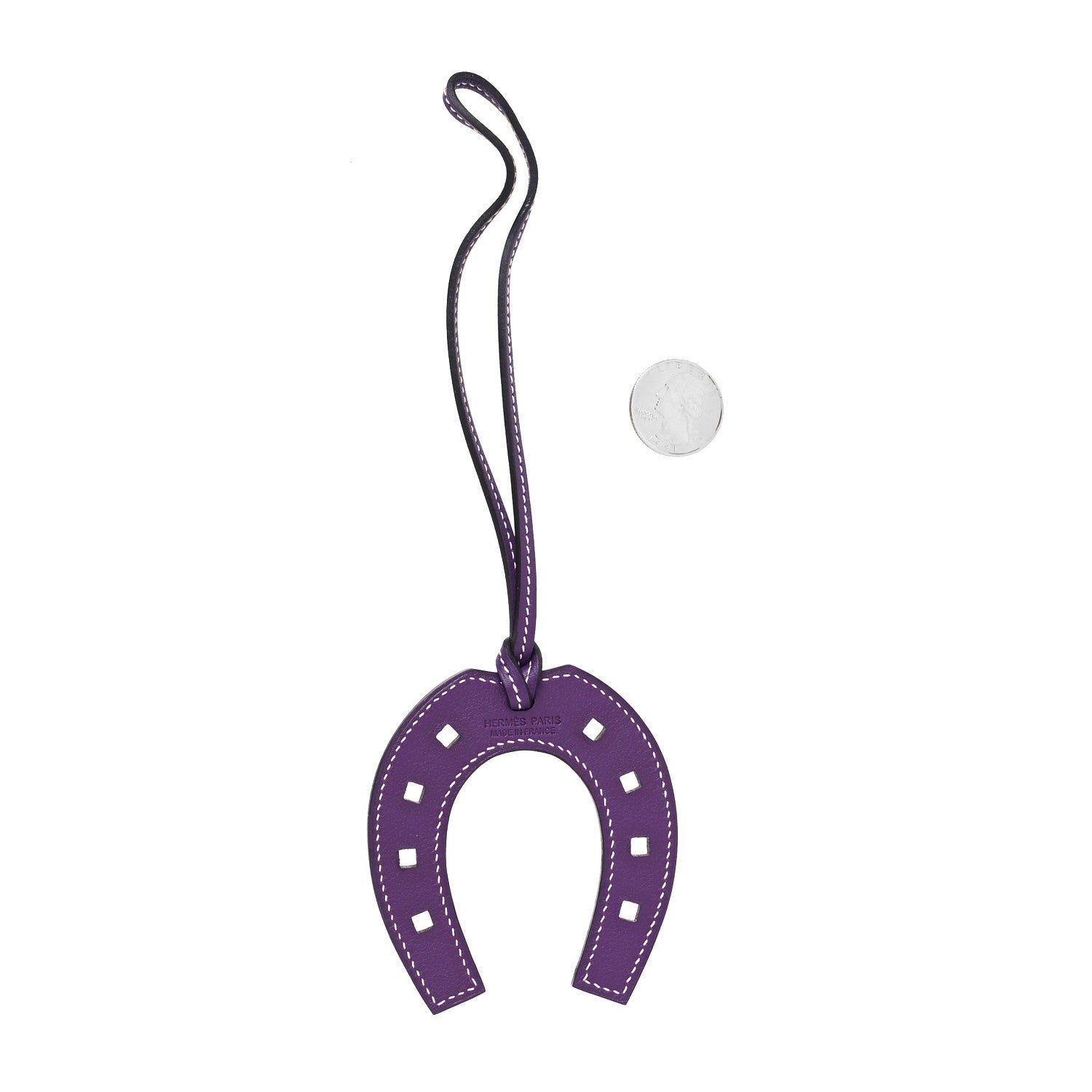 Hermes Swift Paddock Horseshoe Bag Charm Ultraviolet 2 of 3