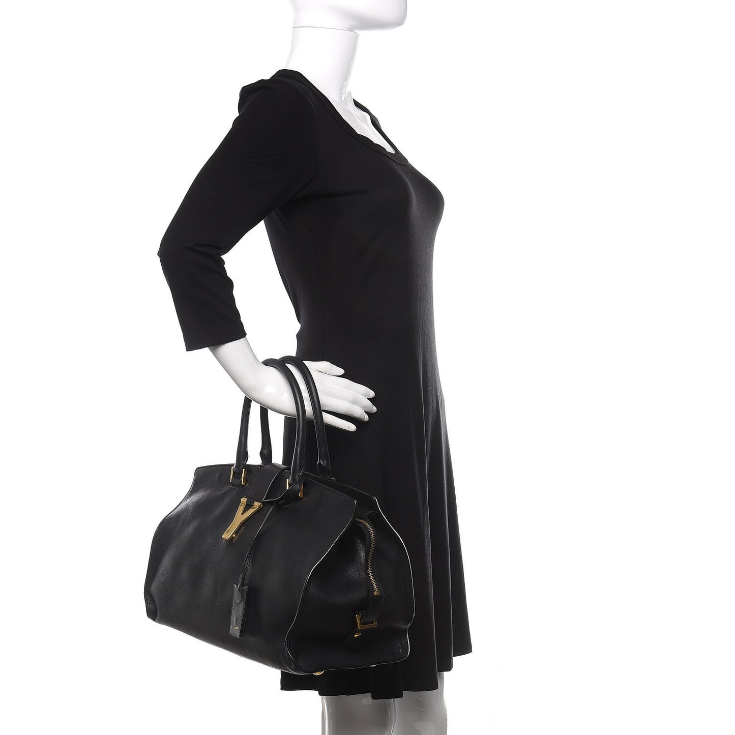 Calfskin Medium Classic Y Cabas Black