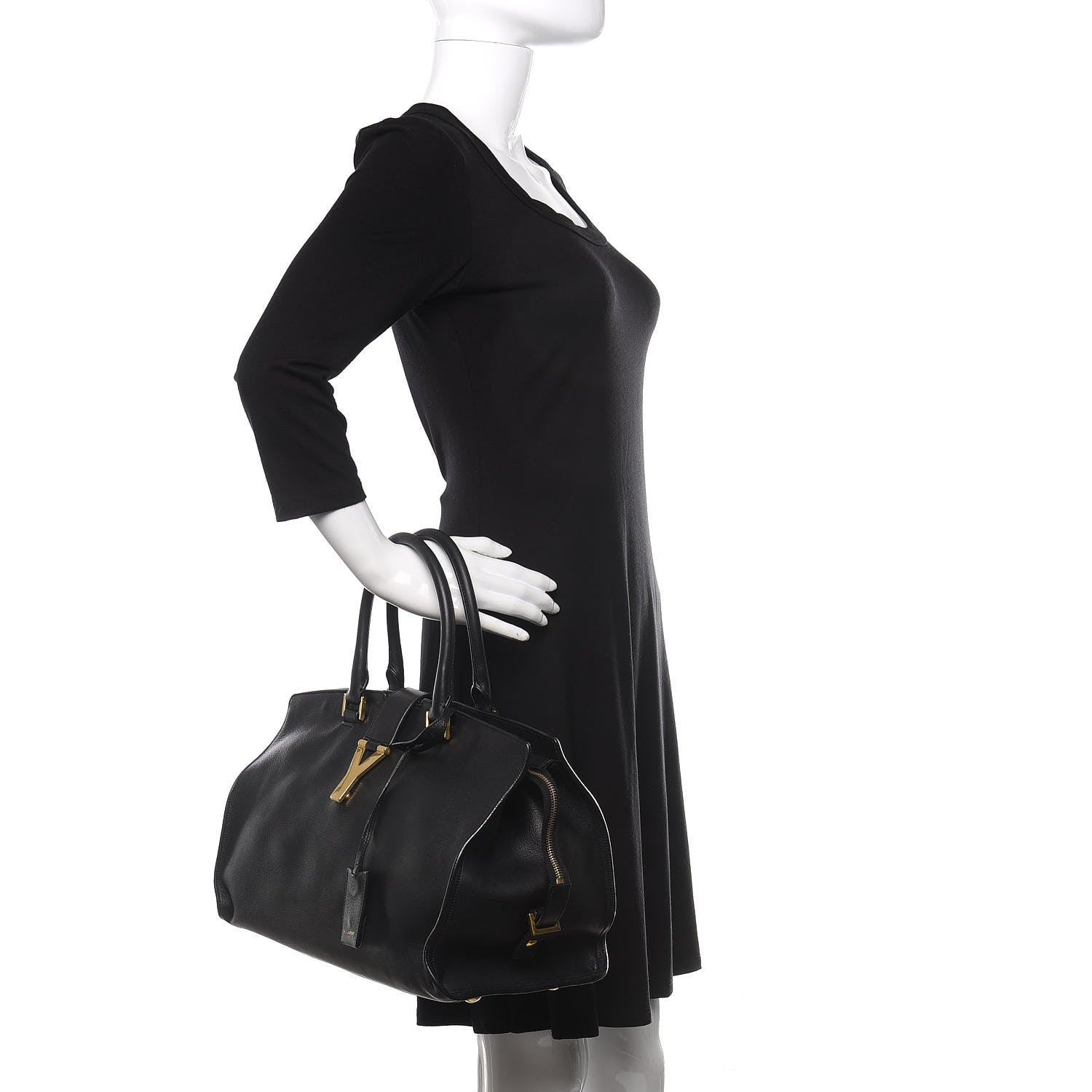 Saint Laurent Calfskin Medium Classic Y Cabas Black 2 of 12