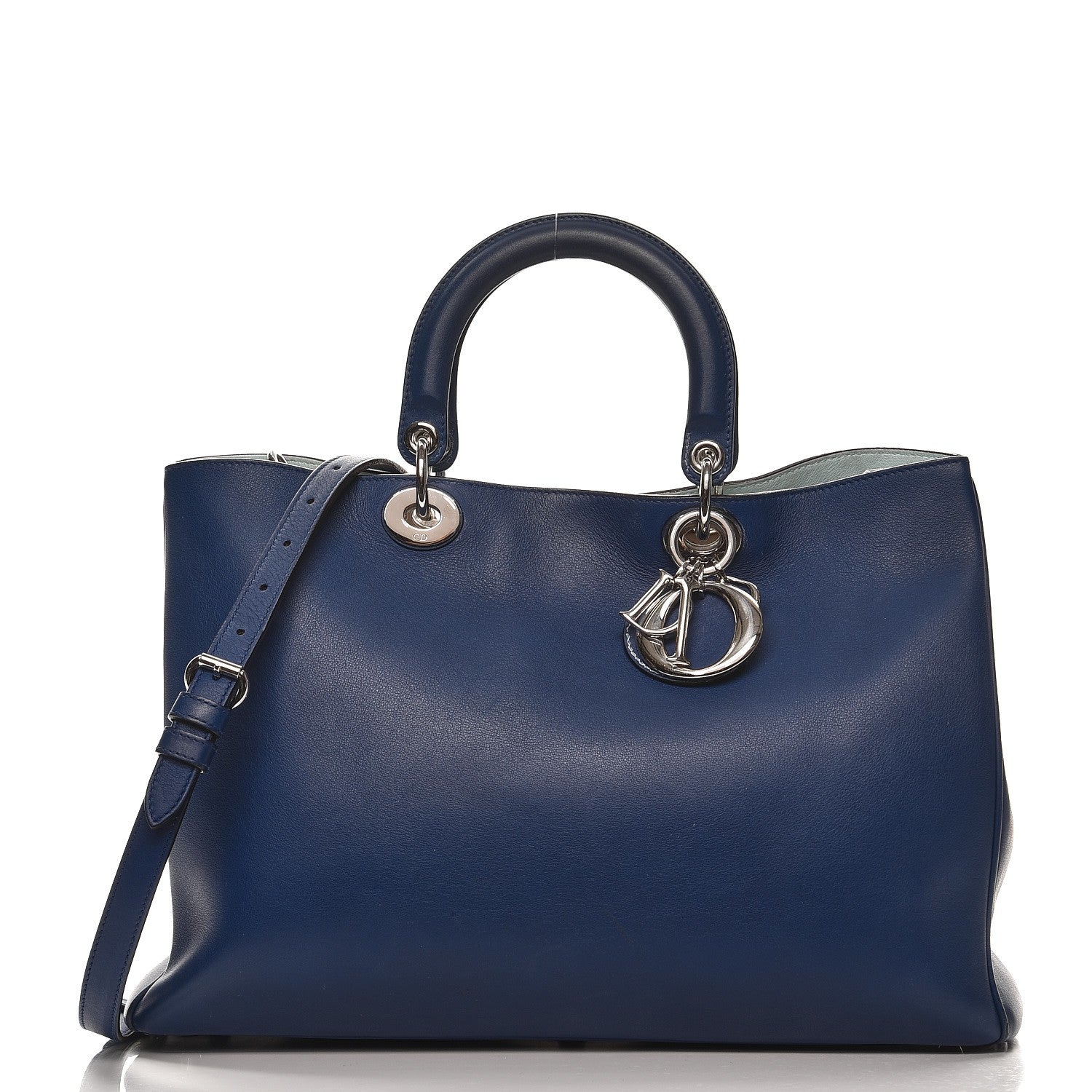 Christian Dior Smooth Calfskin Large Diorissimo Bag Navy Blue 1 of 25