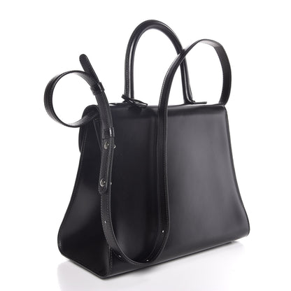 Delvaux Box Calfskin MM Brillant Satchel Black 3 of 6