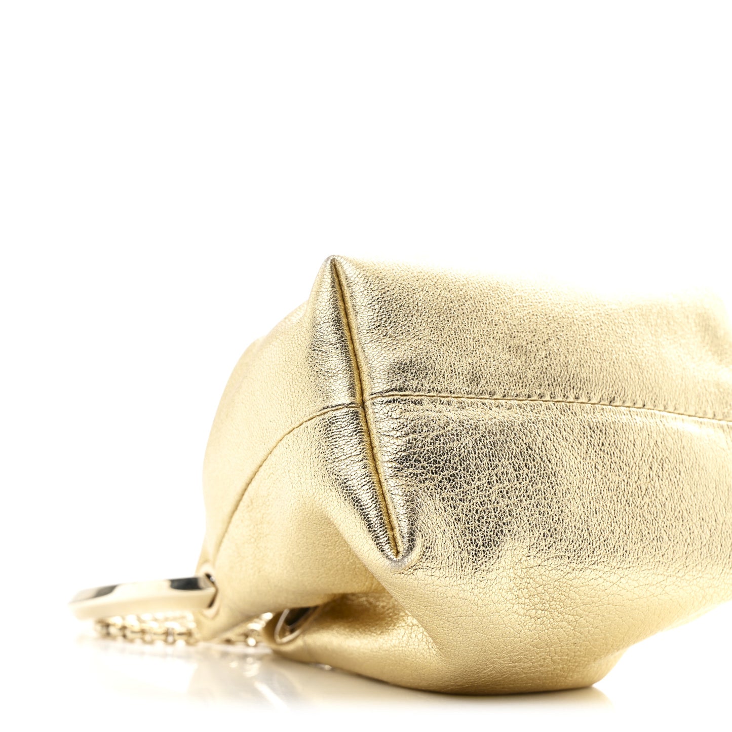 Metallic Lambskin Micro Bon Bon Bag Gold