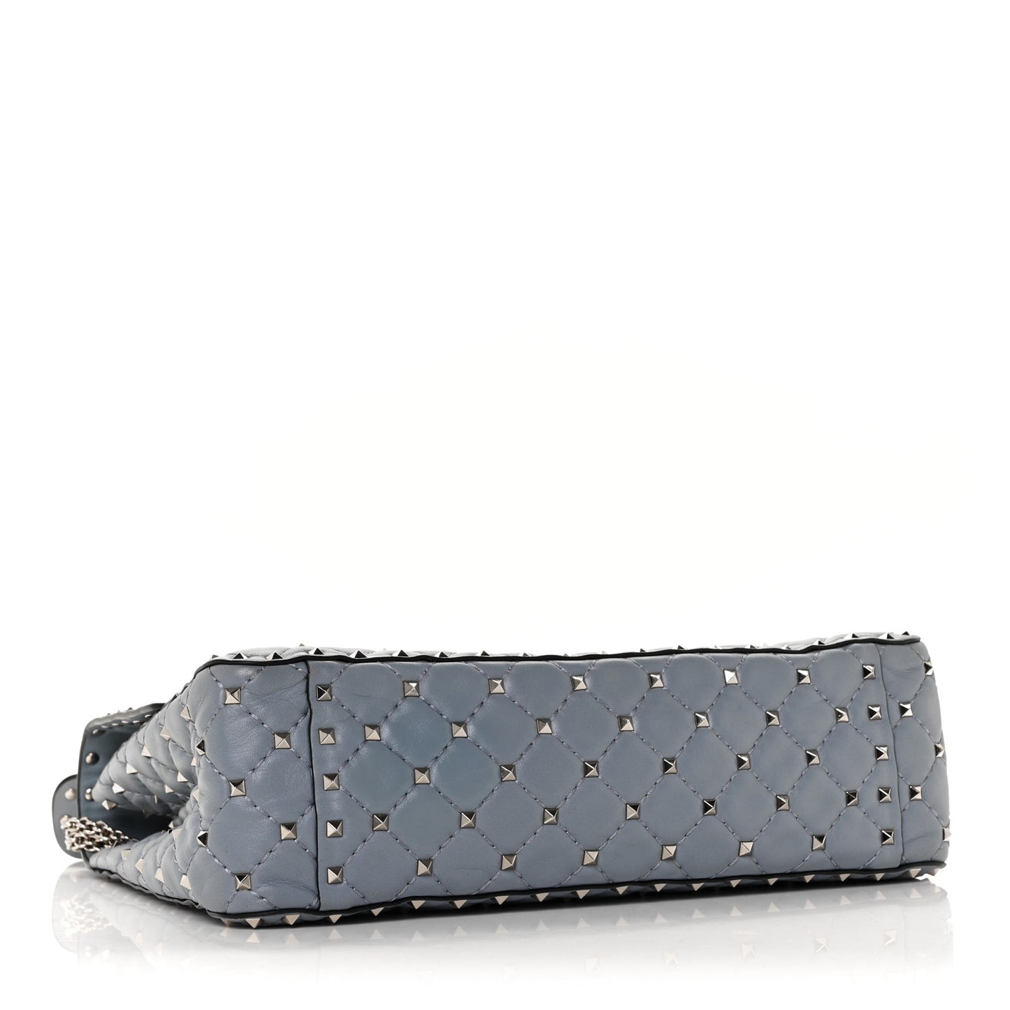 Nappa Large Rockstud Spike Shoulder Bag Light Stone