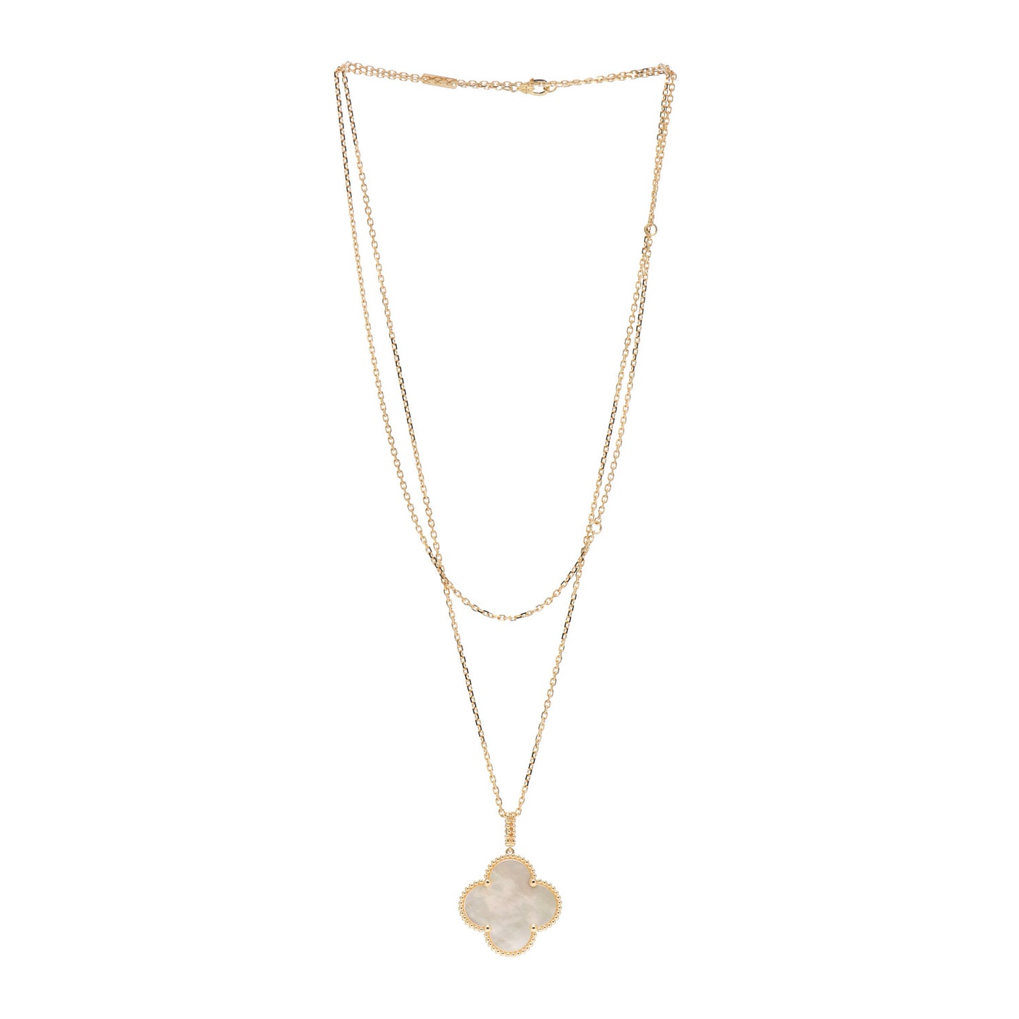 18K Yellow Gold Mother of Pearl Magic Alhambra Long Necklace