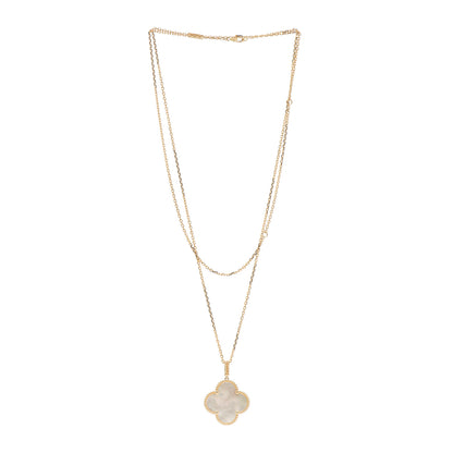 Van Cleef & Arpels 18K Yellow Gold Mother of Pearl Magic Alhambra Long Necklace 3 of 5