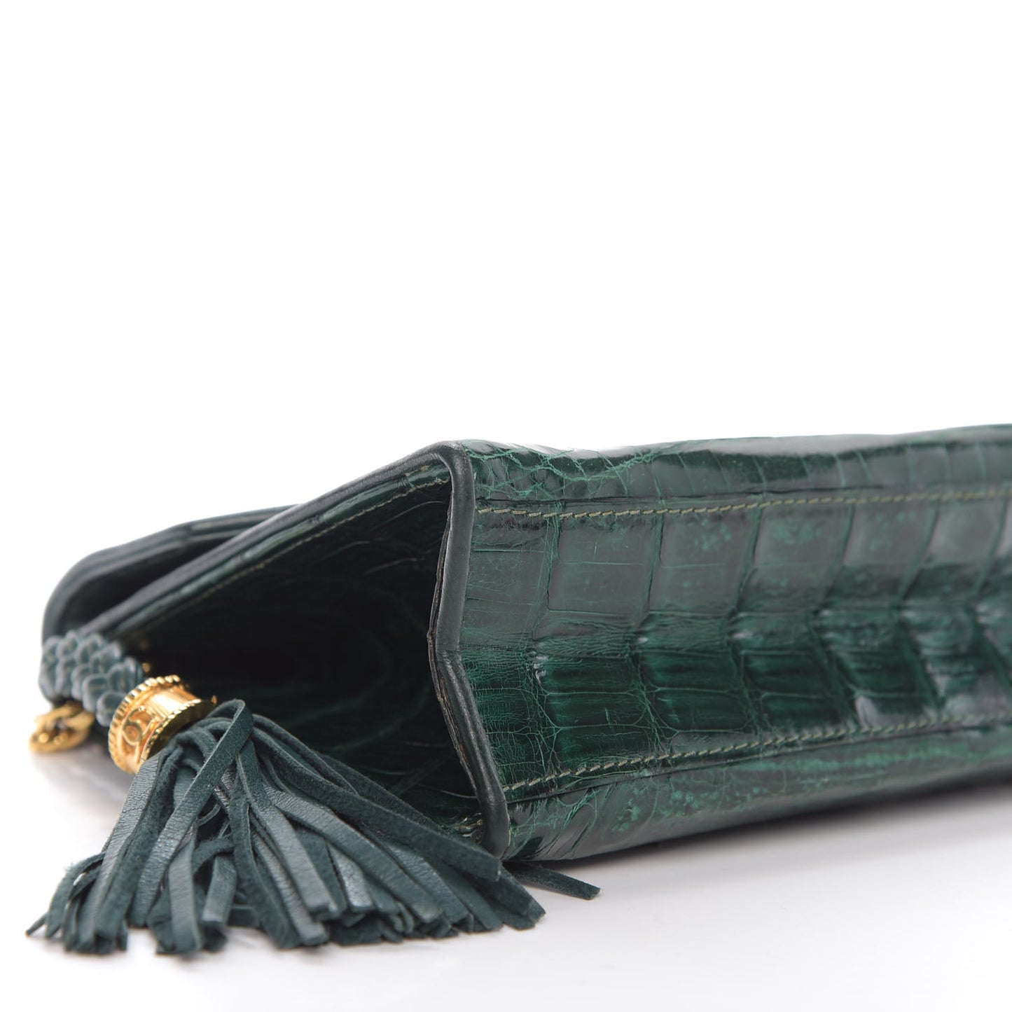 Alligator Tassel Envelope Flap Green