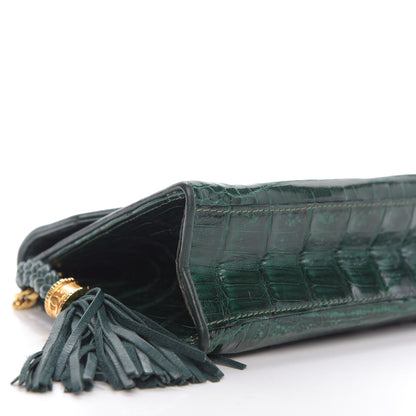 Chanel Alligator Tassel Envelope Flap Green 6 of 13