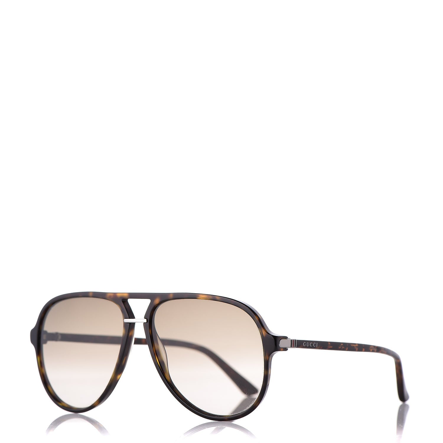 Gucci Aviator Web GG Sunglasses 0015/S Tortoise 1 of 8