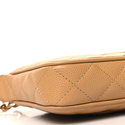 Chanel Caviar Quilted Timeless CC Shoulder Bag Beige 9 of 10