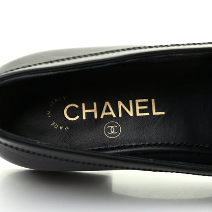 Chanel Calfskin CC Chain Mocassin Loafers 38.5 Black 7 of 9
